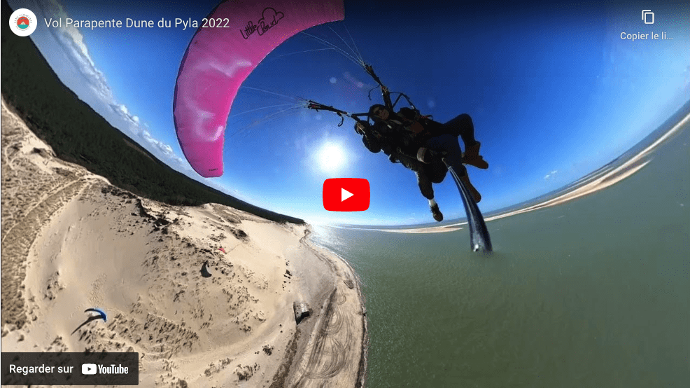 vidéo parapente dune du Pilat
